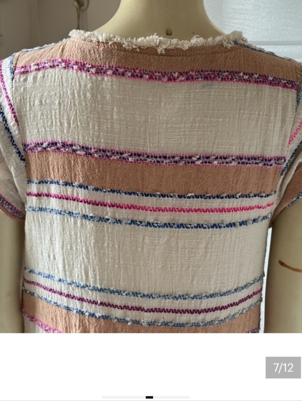 Anthropologie Holding Horses Elira Striped Dress Bohemian Women's Medium M EUC - Picture 9 of 16